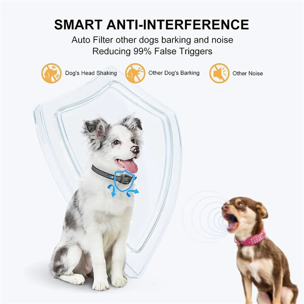 PB45 6 Levels Beep and Vibration Anti Bark Collar Gift for Dogs Bark Stopper Waterproof Pet Training Collar - 3