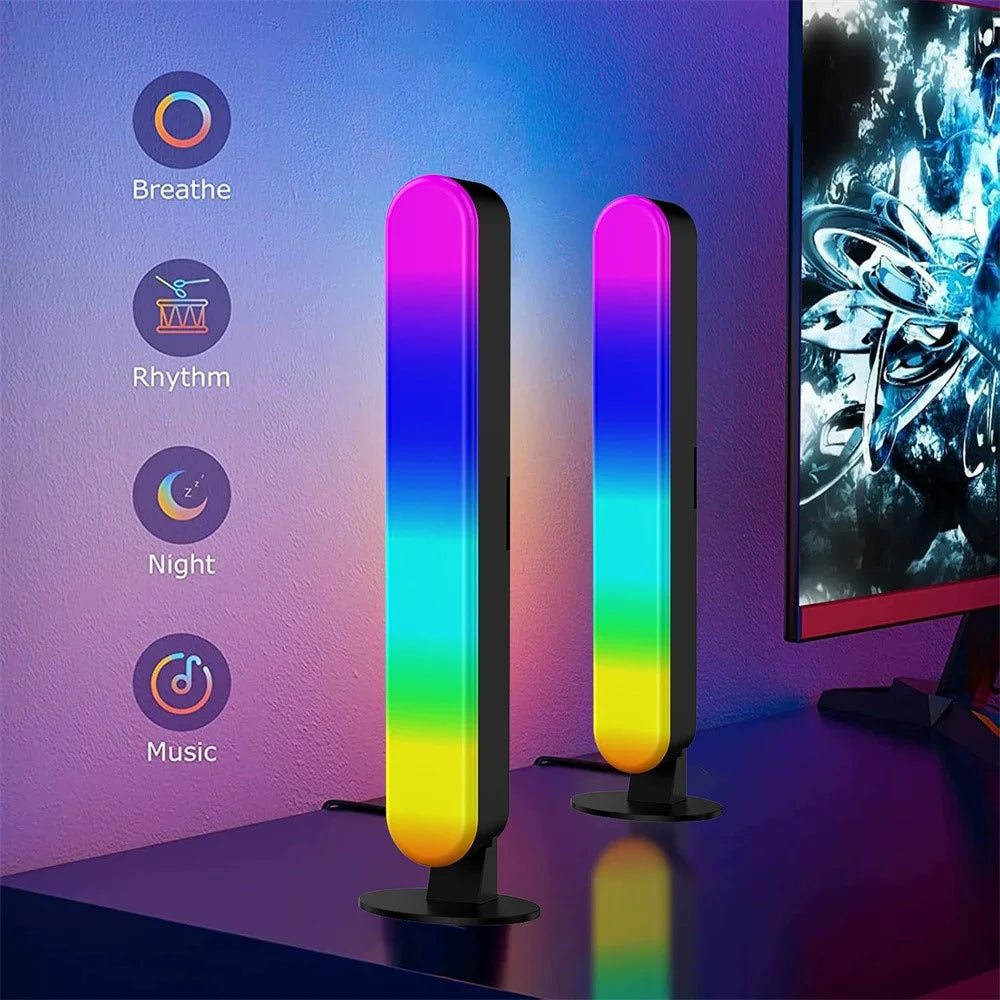 SAL042 2Pcs LED Gaming Light Bar RGB Music Sync Atmosphere Lamp for Desktop Computer - 4