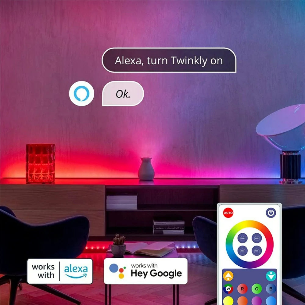 LPX041 Smart LED String Lights 10M 100 LEDs WiFi / BT APP Control RGBIC Christmas Decoration Lighting - 3
