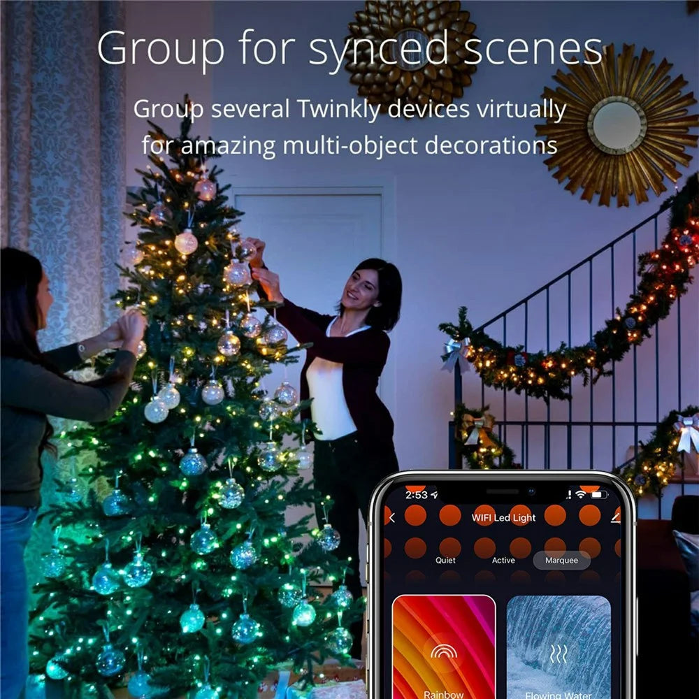 LPX041 Smart LED String Lights 10M 100 LEDs WiFi / BT APP Control RGBIC Christmas Decoration Lighting - 5