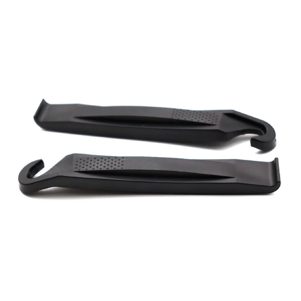 2Pcs Bicycle Tire Levers Plastic Bike Tire Removal Tools Non-Slip for Tire Repair - Black - 2