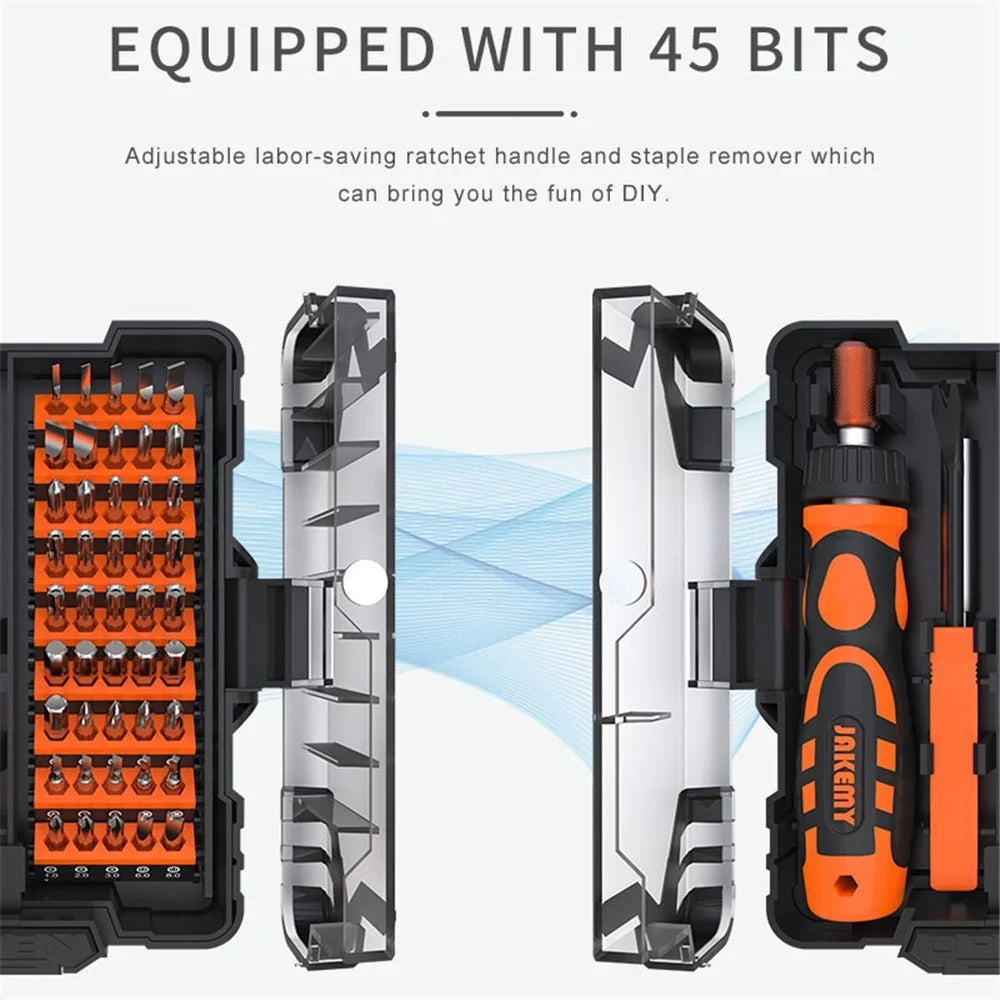 JAKEMY JM-6124 Portable Screwdriver Combo Set with 45 Bits Household Multifunction Repair Tool Kit - 3