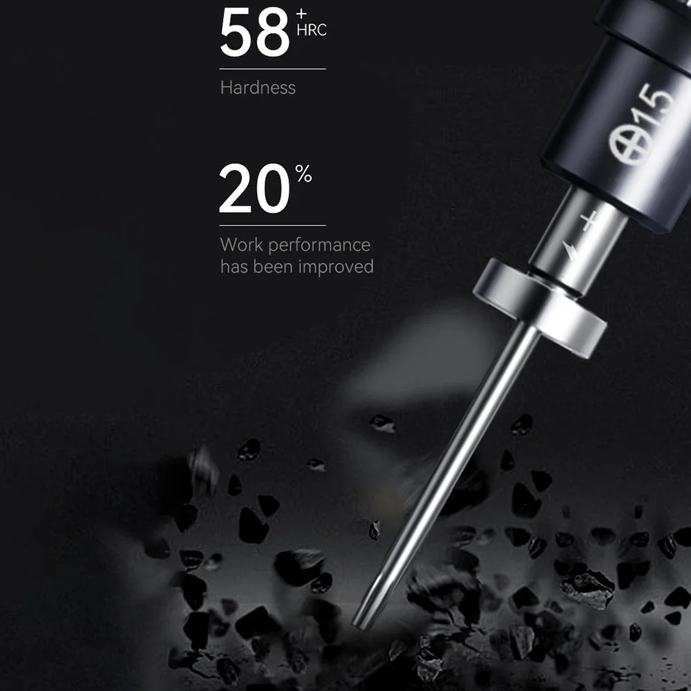 JAKEMY JM-8190 Aviation Aluminum Alloy Magnetic Screwdriver Set with S-2 Alloy Bits for Smart Phone, Watch Repair -  Cross 1.5 - 2
