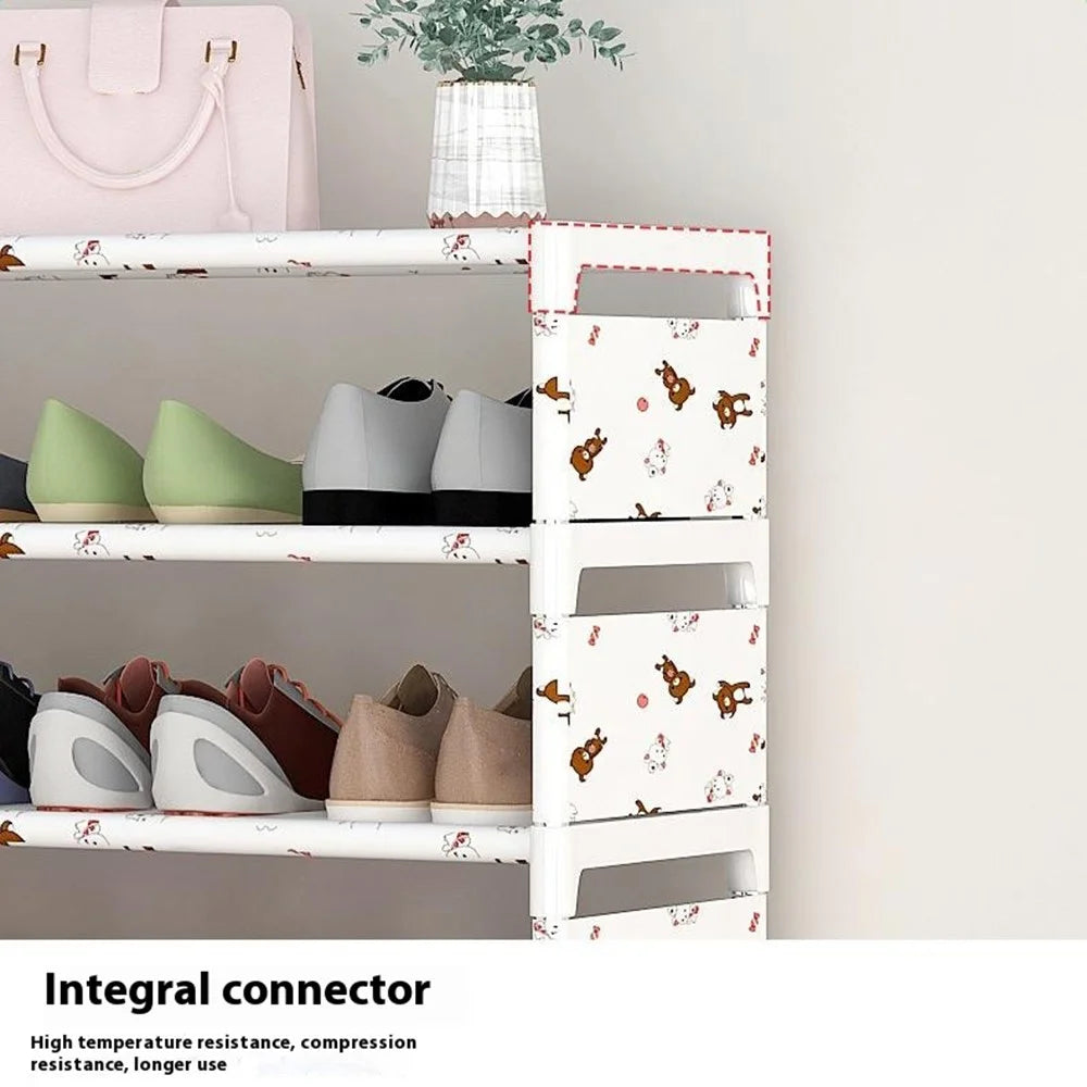 3 Layers Space Saving Shoe Rack Shoe Storage Organizer Shelf for Apartment Entryway, 54 x 26 x 38cm - Grey - 3