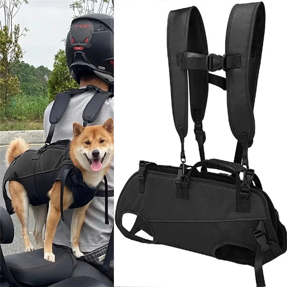 Pet Carrier Backpack for 25-35Kg Dog Front-Facing Carrier Adjustable Hands-Free Chest Bag Gift for Hiking / Biking / Camping, L Size - 2
