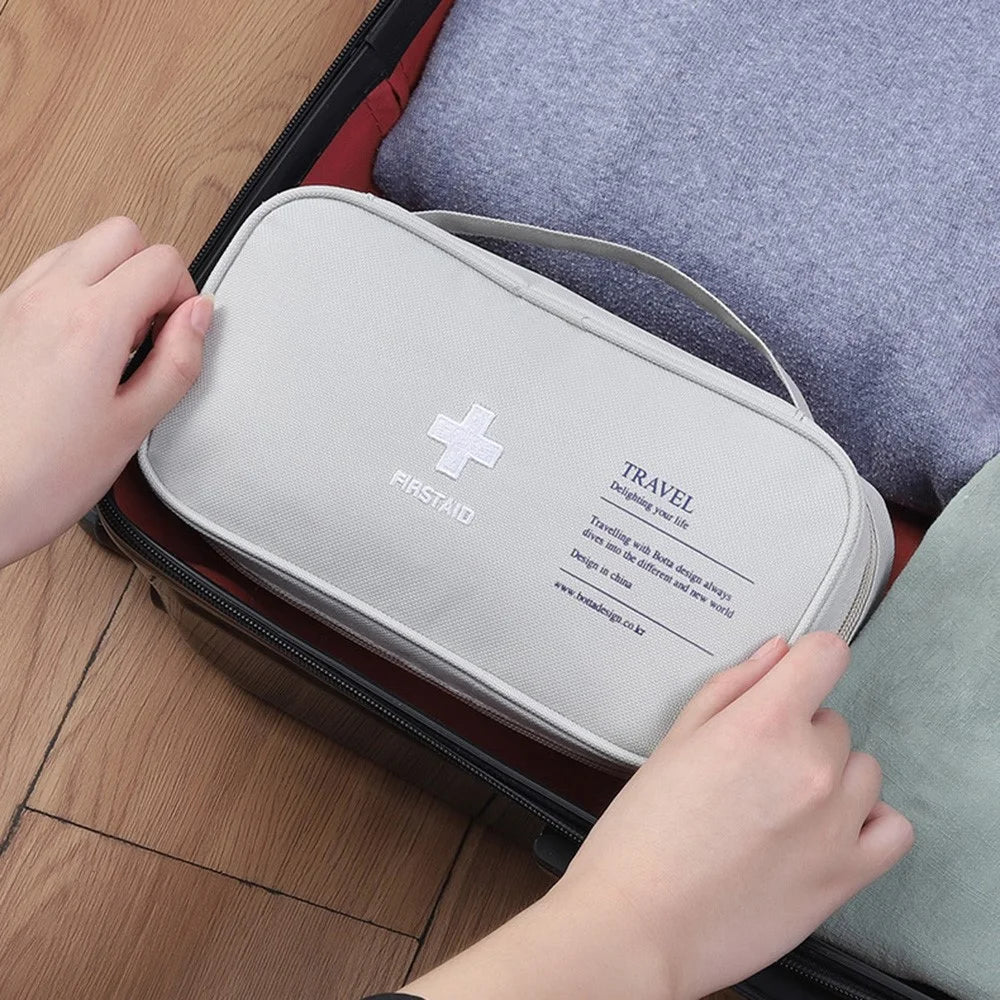 WEEKEIGHT TB-0647 Large Size Oxford Cloth Medicine Storage Bag Portable Travel Medical First Aid Bag - Red - 6