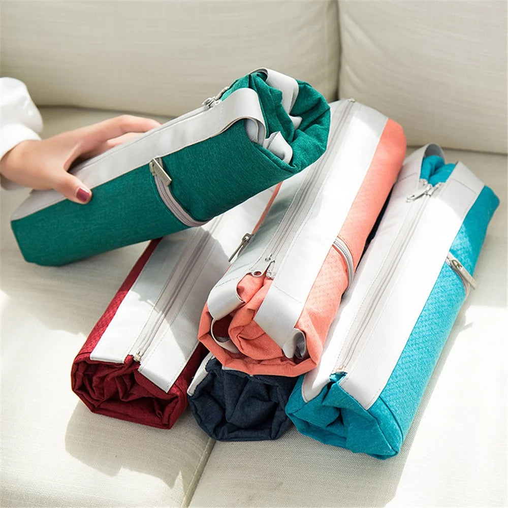 WEEKEIGHT Portable Folding Travel Storage Bag Large Capacity Tote Luggage Sports Duffle for Suitcase - Watermelon Red - 6