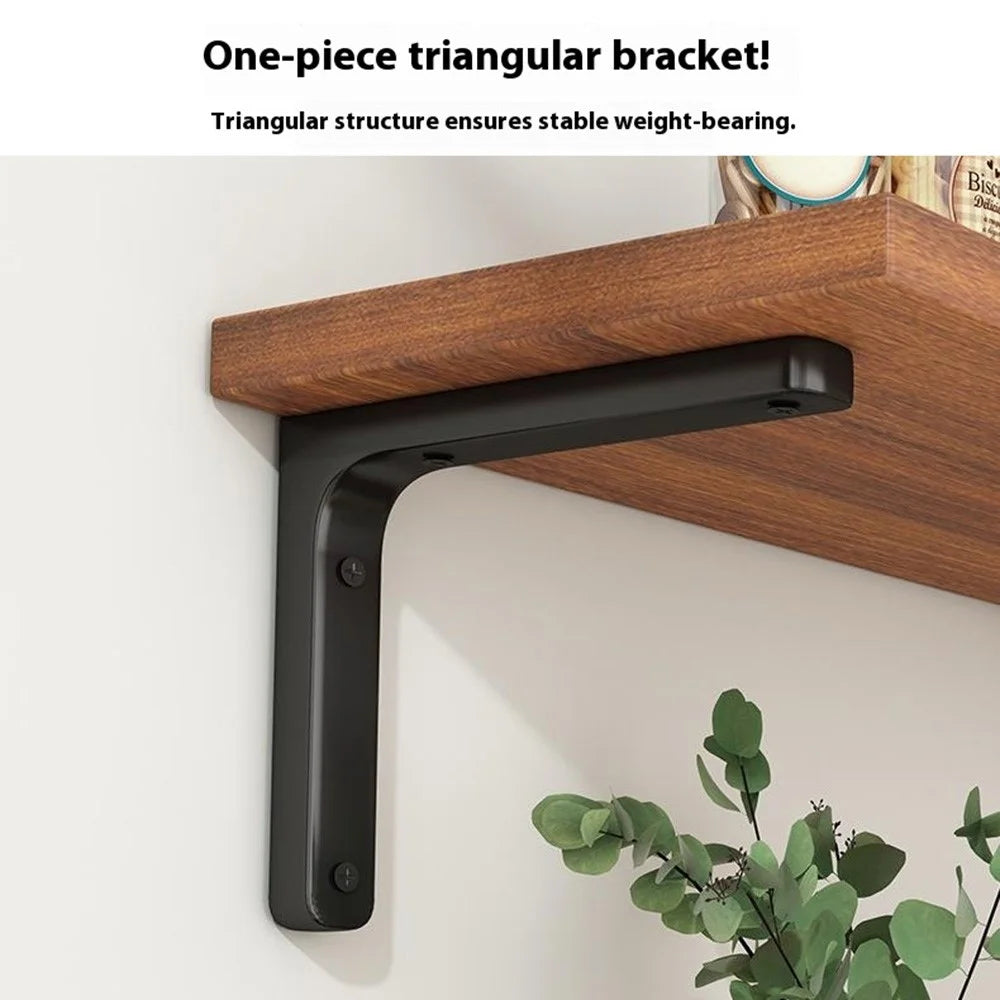 40x20cm Wall Mounted Shelf Wooden Board Storage Rack for Living Room  /  Bedroom  /  Office - Walnut - 2