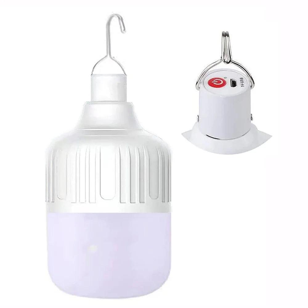 100W 95mm Outdoor Camping Lantern 5 Modes USB Rechargeable Tent Hanging LED Light Bulb - 1