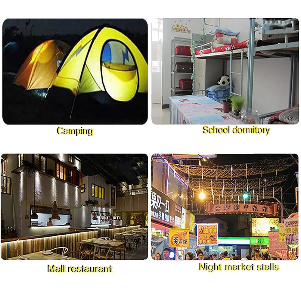 150W 105mm Outdoor Camping Lantern 5 Modes USB Rechargeable Tent Hanging LED Light Bulb - 7