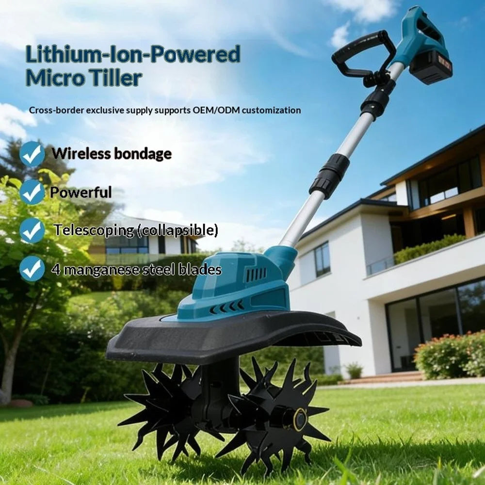 MDHL ML-118 Cordless Tiller 21V 700W Brushless Electric Cultivator for Garden Soil Loosening - 2