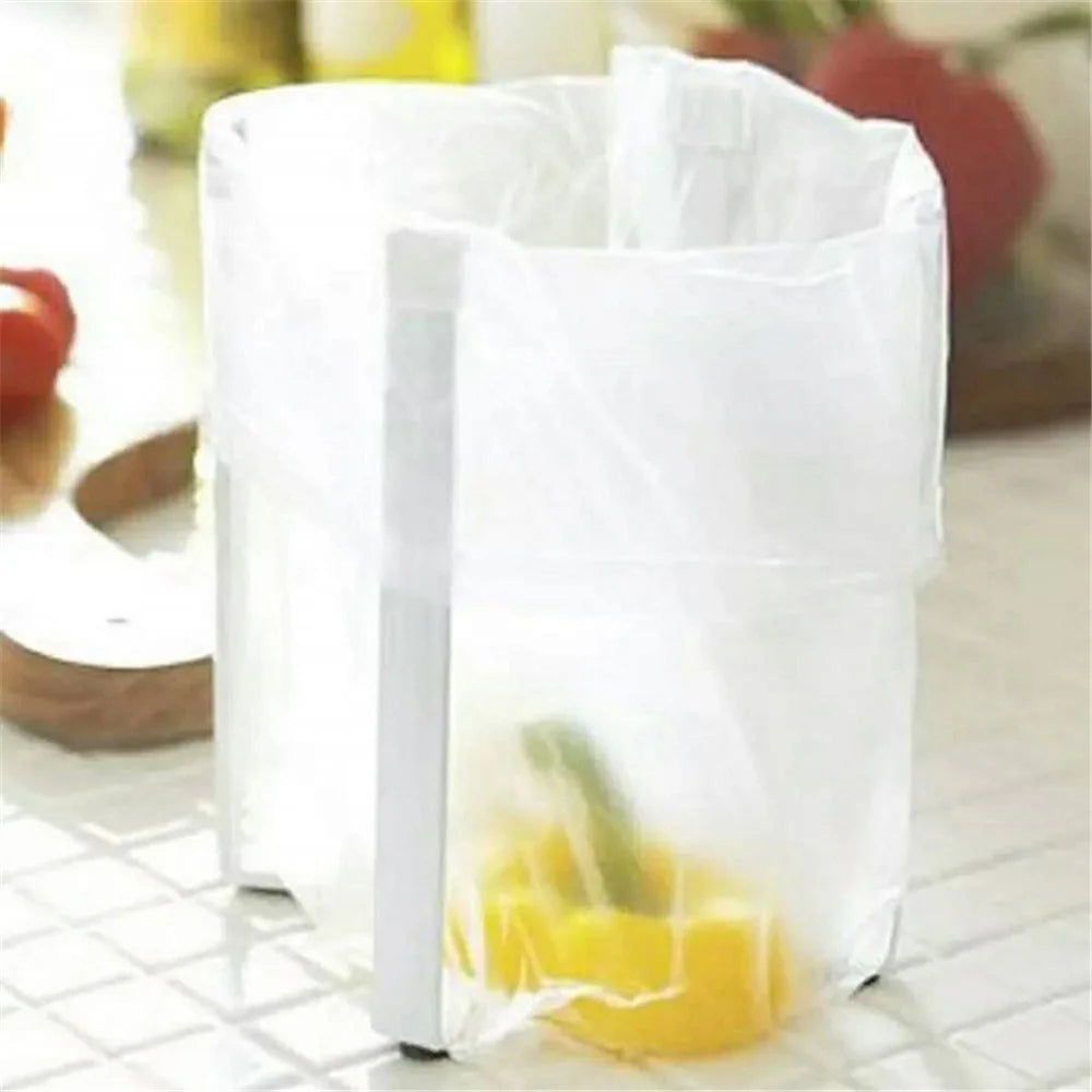 Nordic Kitchen 4-Arm Garbage Bag Holder Bedroom Foldable Iron Rack, Size S - White - 2