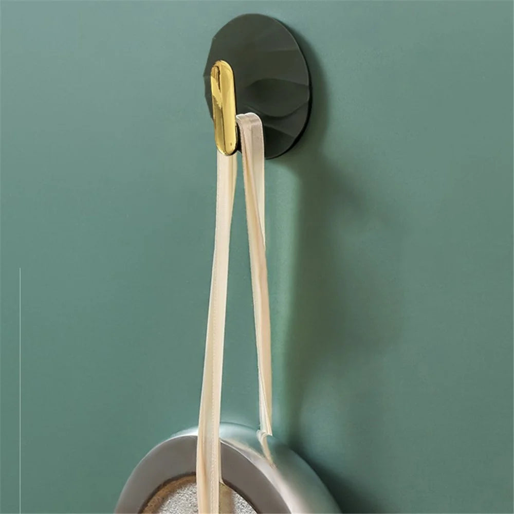 Self-Adhesive Hanger Wall-Mounted ABS Hook Modern Style Home Decoration - Green - 5