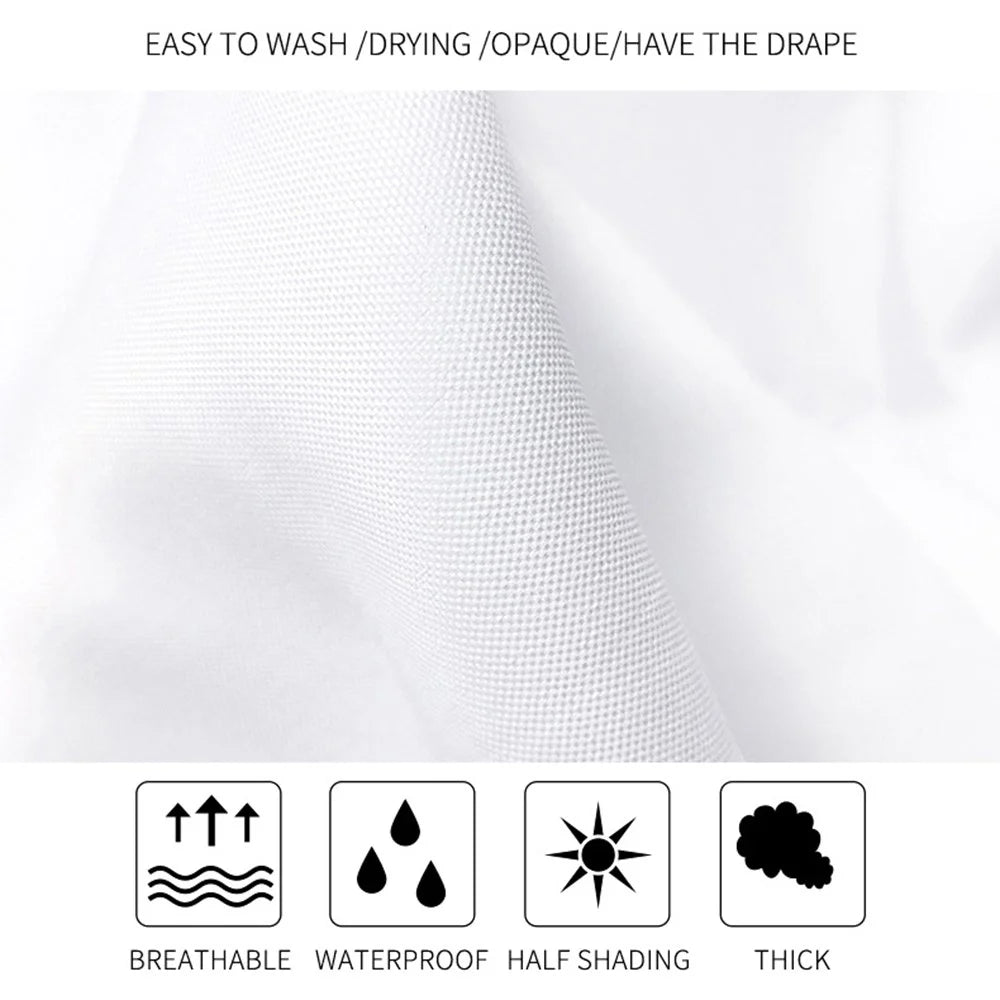 LB-344 100x180cm Mist Pine Forest Design Polyester Bath Curtain Waterproof Shower Curtains - 6