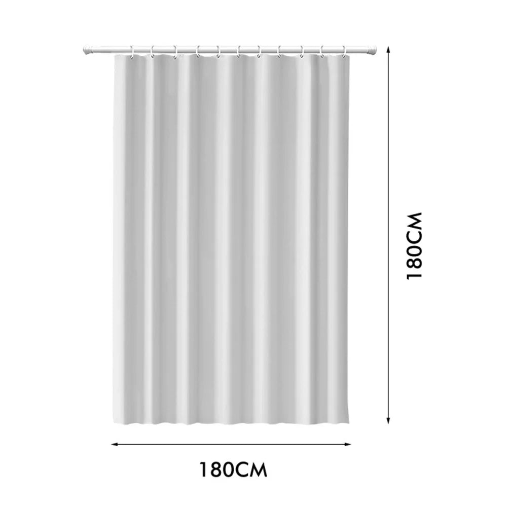 CS-006 180x180CM Shower Curtain PEVA Shower Liner Waterproof Drape - Grey - 6