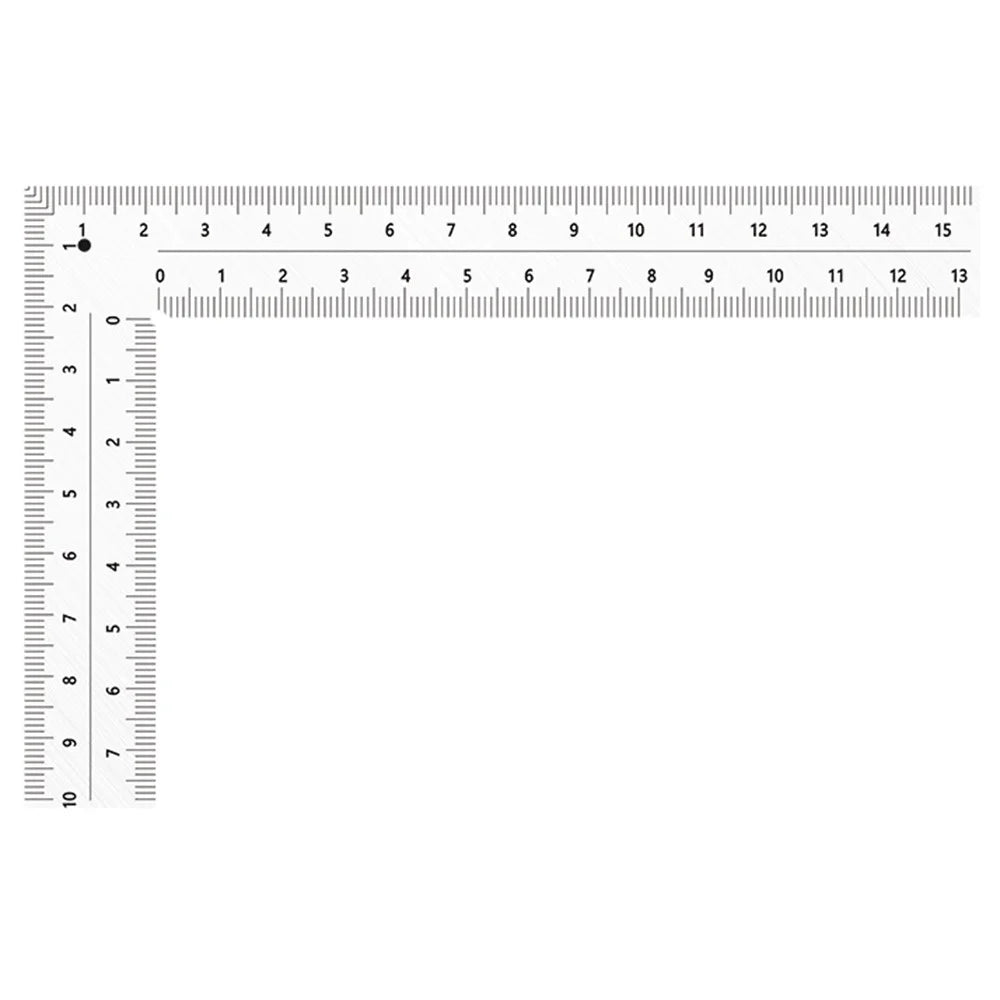 100x50mm Stainless Steel L-Shape Ruler High Precision Woodworking Leather Measuring Tool - 1
