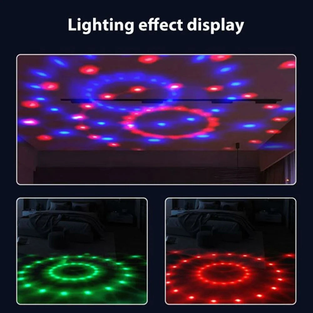 3W Sound Activated Striped Mini Magic Ball LED Light RGB Stage Lamp for KTV Bar (Without Remote) - 4