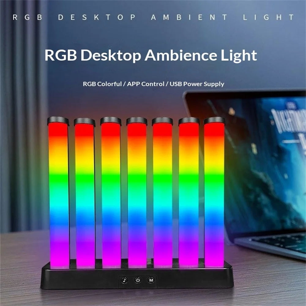 KBB-50 Single Button RGB Gaming Sound Reactive Light Desktop Ambient Lamp for Bedroom Night Light - 2