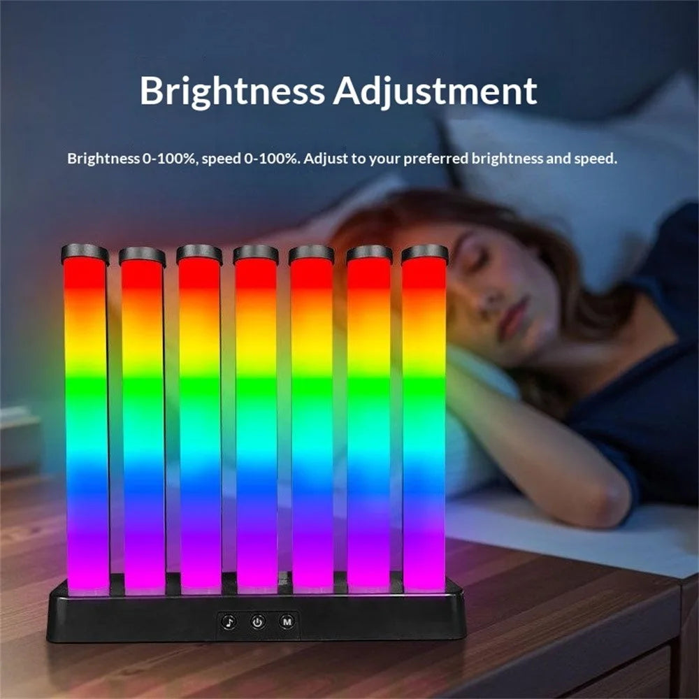 KBB-50 RGB Gaming Ambient Light Desktop Sound Reactive Rhythm Lamp with Button / Bluetooth-Compatible APP Control for Bedroom - 4