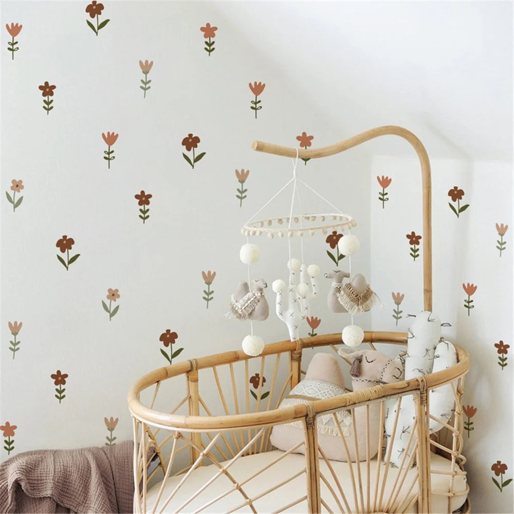 36Pcs / Set Cute Flower Wall Sticker Living Room Bedroom Decal Home Furniture Decor (No EN71 Certification) - 1
