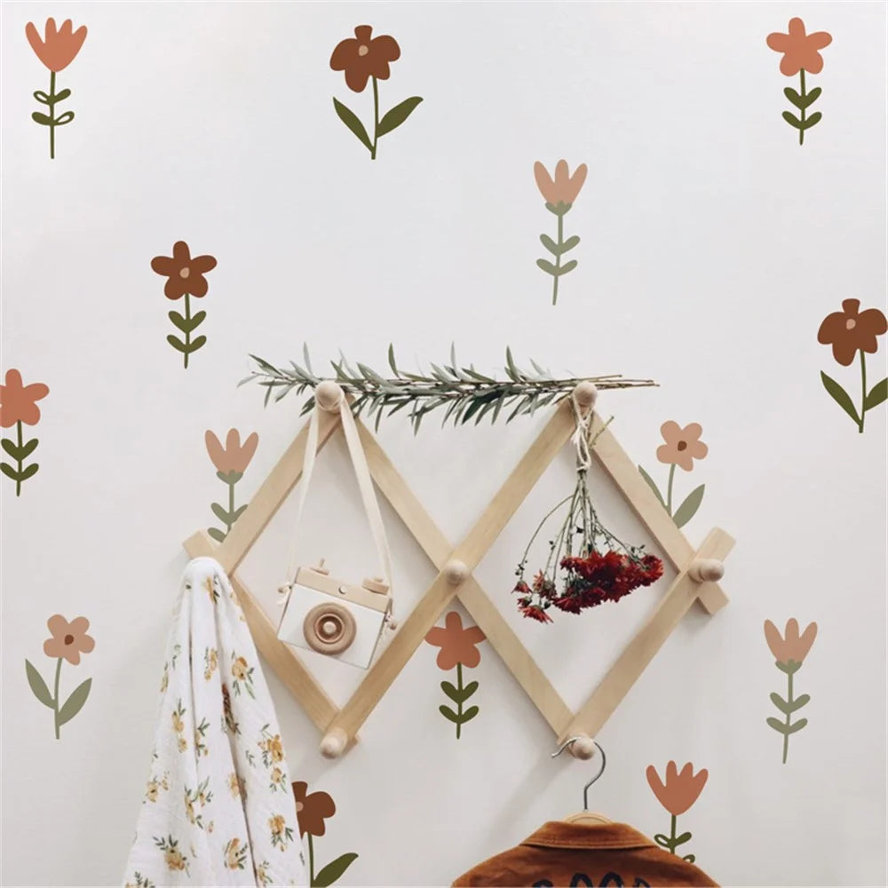 36Pcs / Set Cute Flower Wall Sticker Living Room Bedroom Decal Home Furniture Decor (No EN71 Certification) - 3
