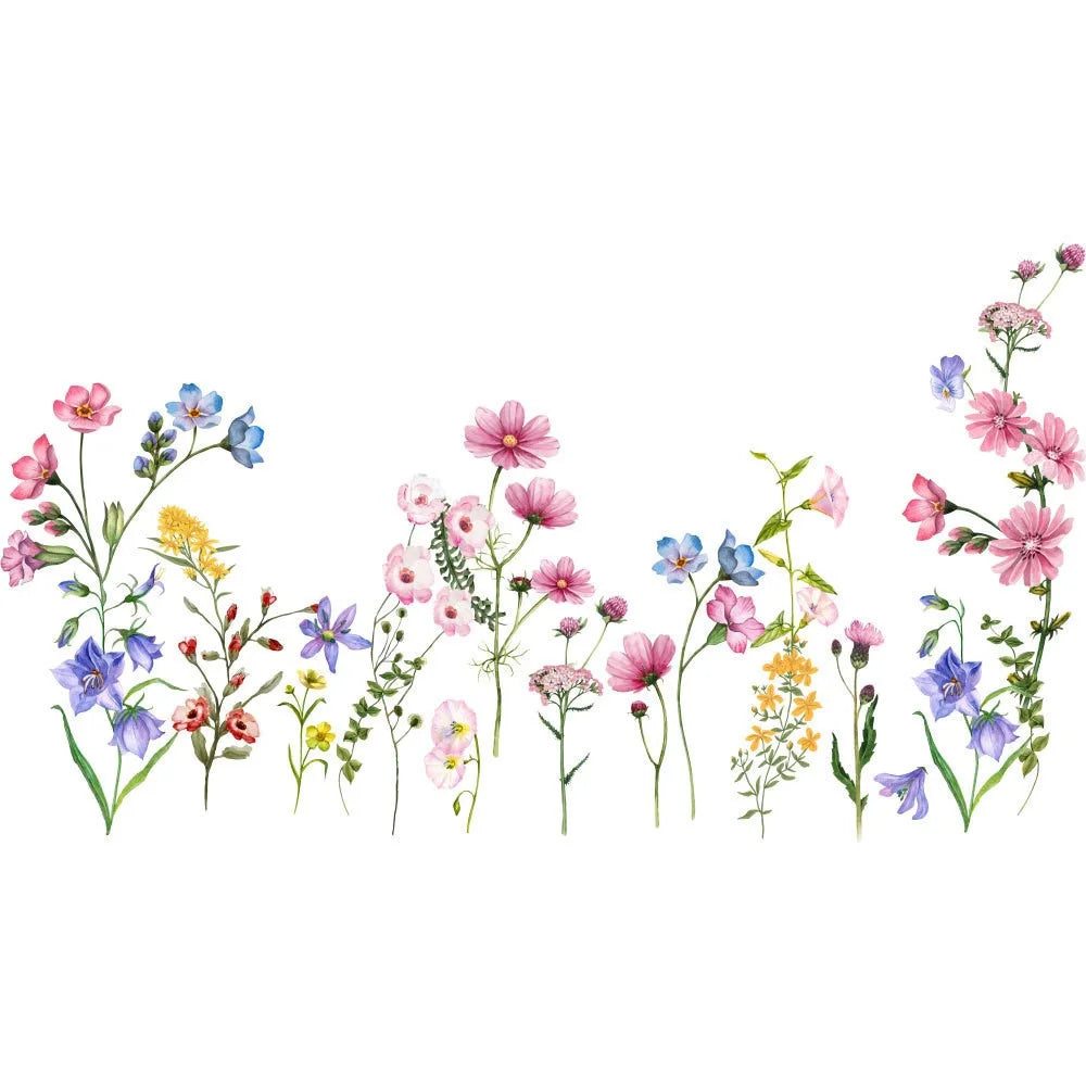 DZY187 2Pcs / Set Flower Plant Wall Decor Sticker Living Room Kindergarten Decal Wallpaper (No EN71 Certification) - 2