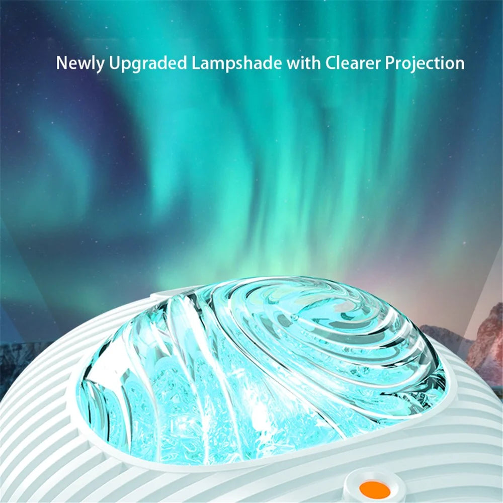 K-1106 Flying Saucer Laser Projection Lamp Aurora Galaxy Dual Effect Projector Light Battery Powered Indoor Ambient Light - 3