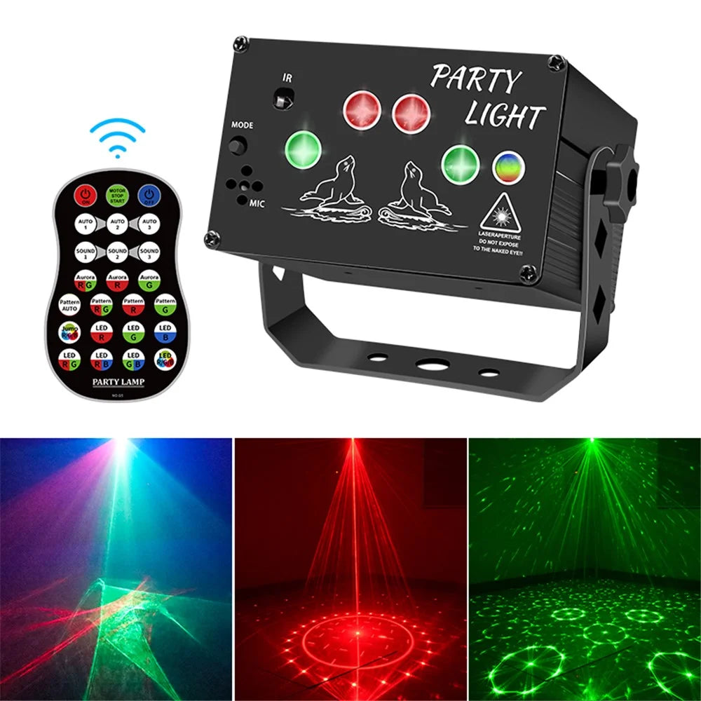 T10 Dreamy Laser Light Stage KTV Flash Light Voice-activated Remote Control Disco Party Atmosphere Lamp - 1