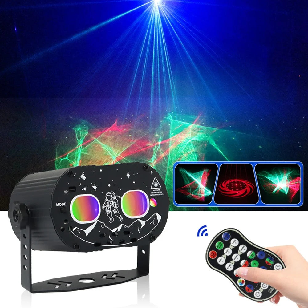 T20 DJ Party Lights Stage Light Northern Lights Effect Laser Light Disco Strobe Lighting with Remote Control - 2
