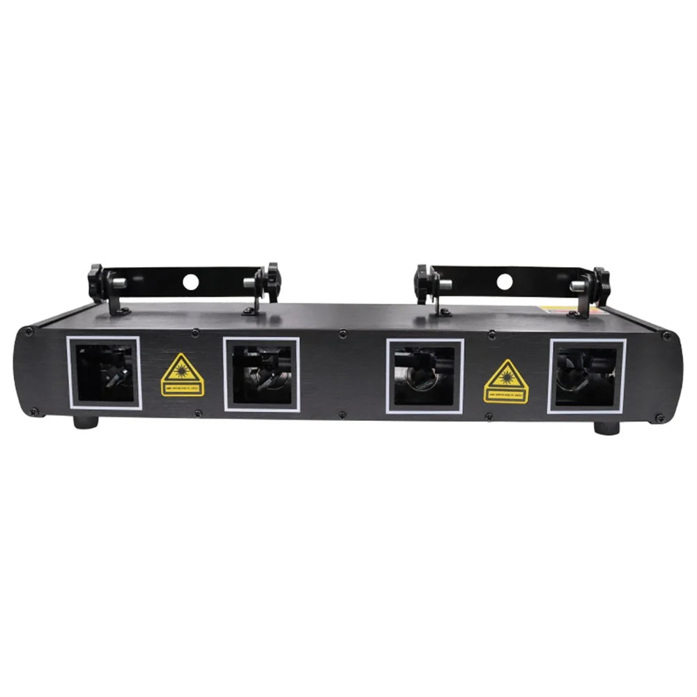 Indoor Four Beam Laser Lamp Aluminum Portable Voice Control Light for Bedroom, Family Party, Stage, Bar (EU Plug) - 2