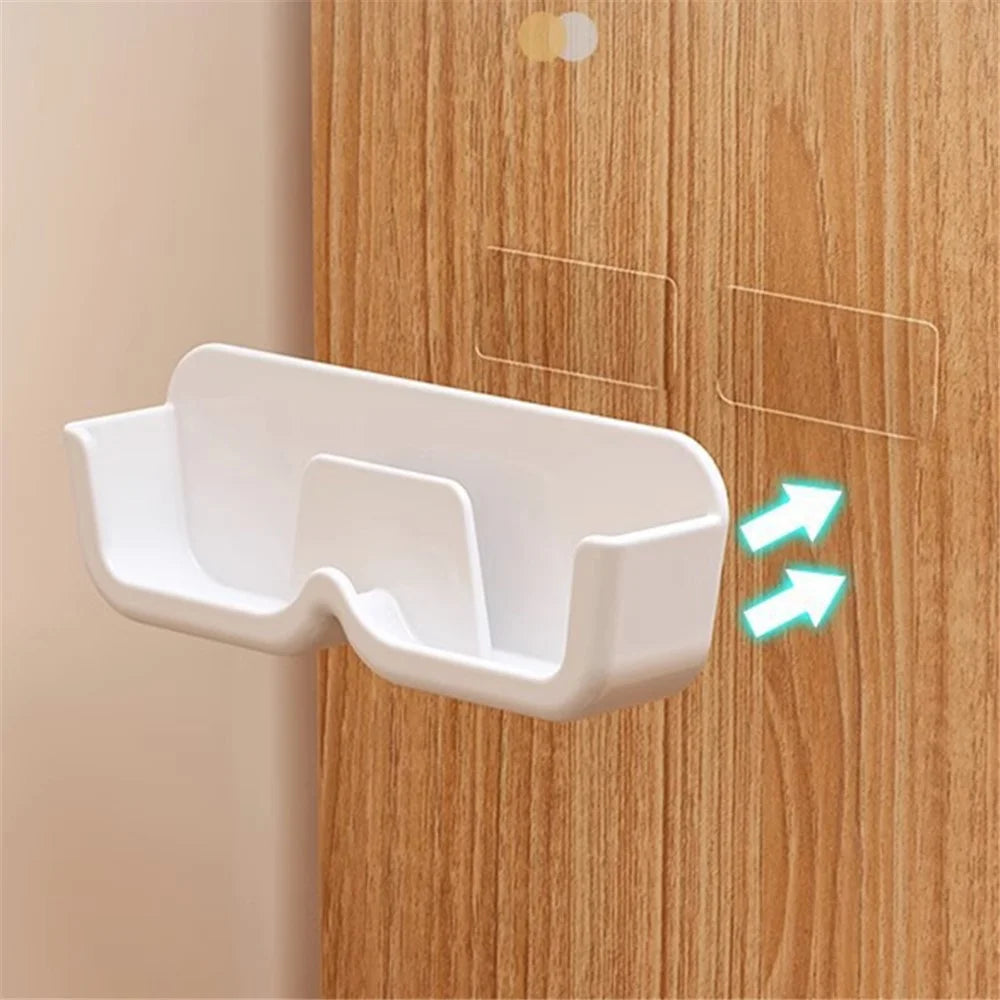 Wall-Mounted Glasses Holder Eyeglasses Storage Box Sunglasses Display Rack Bedside Storage Rack - White - 6