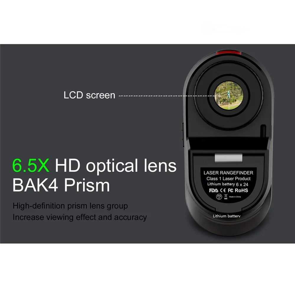 KAEMEASU KM-D600H Golfing Range Finder 5-600m Laser Rangefinder Built-in 450mAh Battery - Black - 5