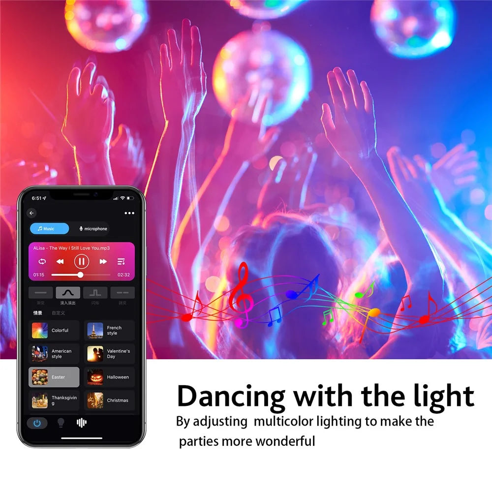 ZJ-BWBL1H-RGBWW-1P 10W Smart Voice Light Bulb WiFi Bluetooth-compatible RGBCW 220V LED Bulb - 3