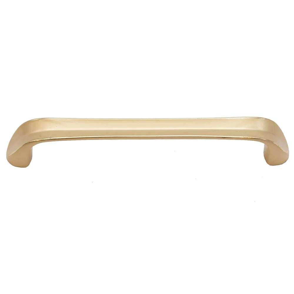 6891-96 115mm Modern Minimalist Cabinet Handle, Solid Zinc Alloy Drawer Pulls, Gold - 1