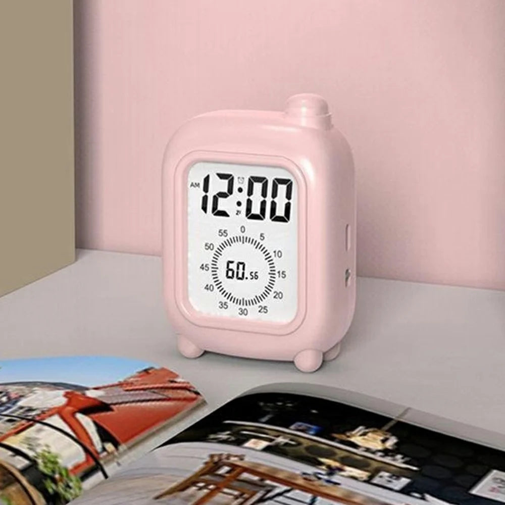 Mini Suitcase Shape Rechargeable Visual Timer Clock Study Work Self-Discipline Time Management Tool - Pink - 7