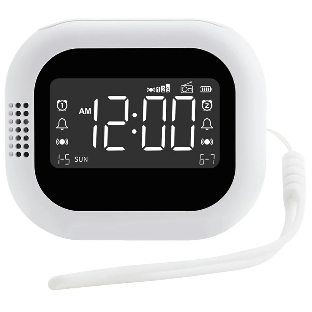 TS-BC700F Multifunction Vibrating Alarm Clock Portable FM Radio for Deaf Elderly Heavy Sleepers - 1