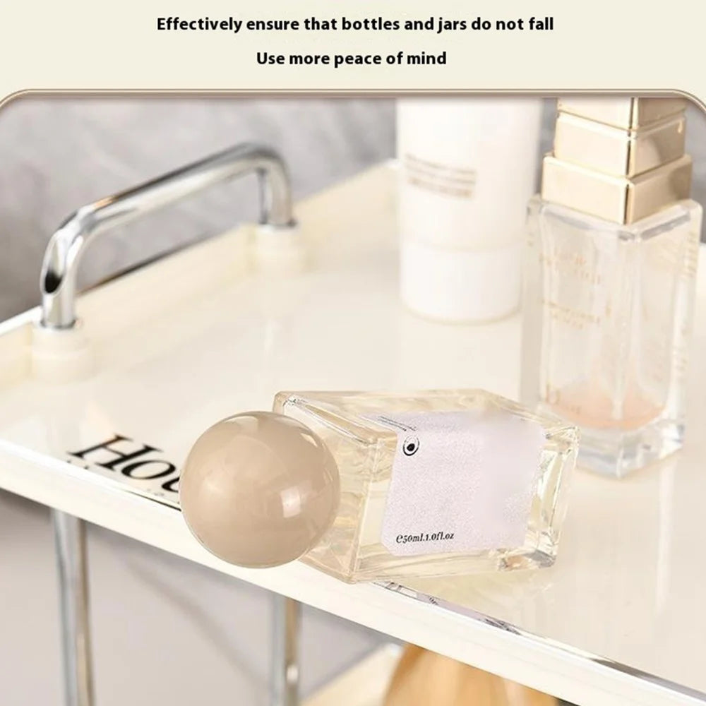Double Layer Medium Size Cosmetic Organizer Makeup Storage Rack Lipstick Skincare Holder Stand - Transparent Black - 3