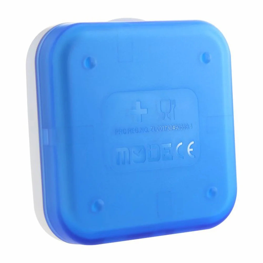CR-210 Smart Pill Organizer 7-Day Medicine Dispenser 4 Compartments Portable Health Supplement Container (BPA Free, No FDA) - Blue - 3