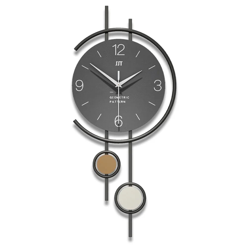 31 x 68cm Luxury Wall Clock Metal Hanging Silent Clock for Living Room / Dining Room Decor - 1