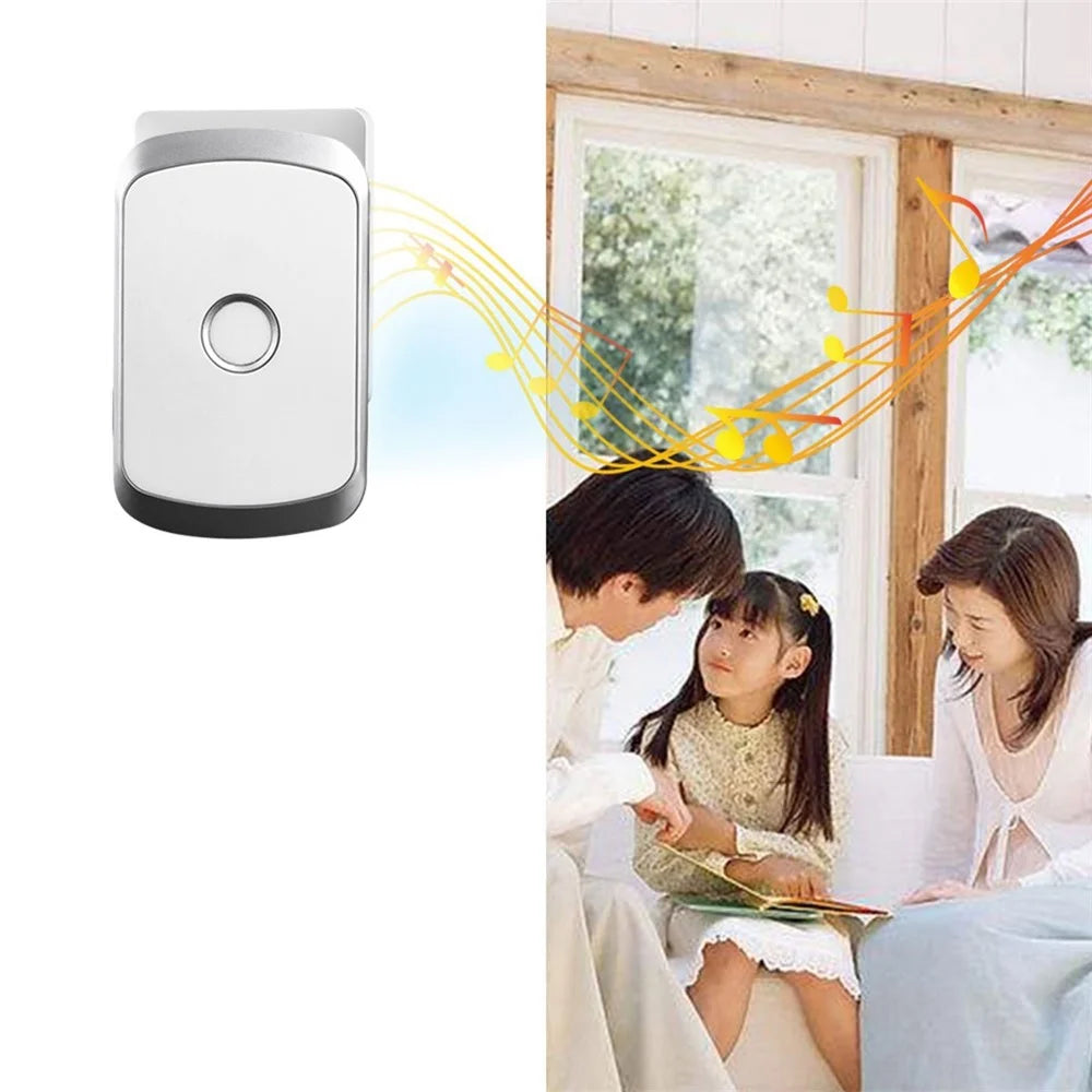C20 Elderly Monitoring Alarm Home EU Plug Wireless Caregiver Pager Smart Call System Senior Personal Buzzer Alarm 1 Call Button and 2 Receivers - Silver - 3