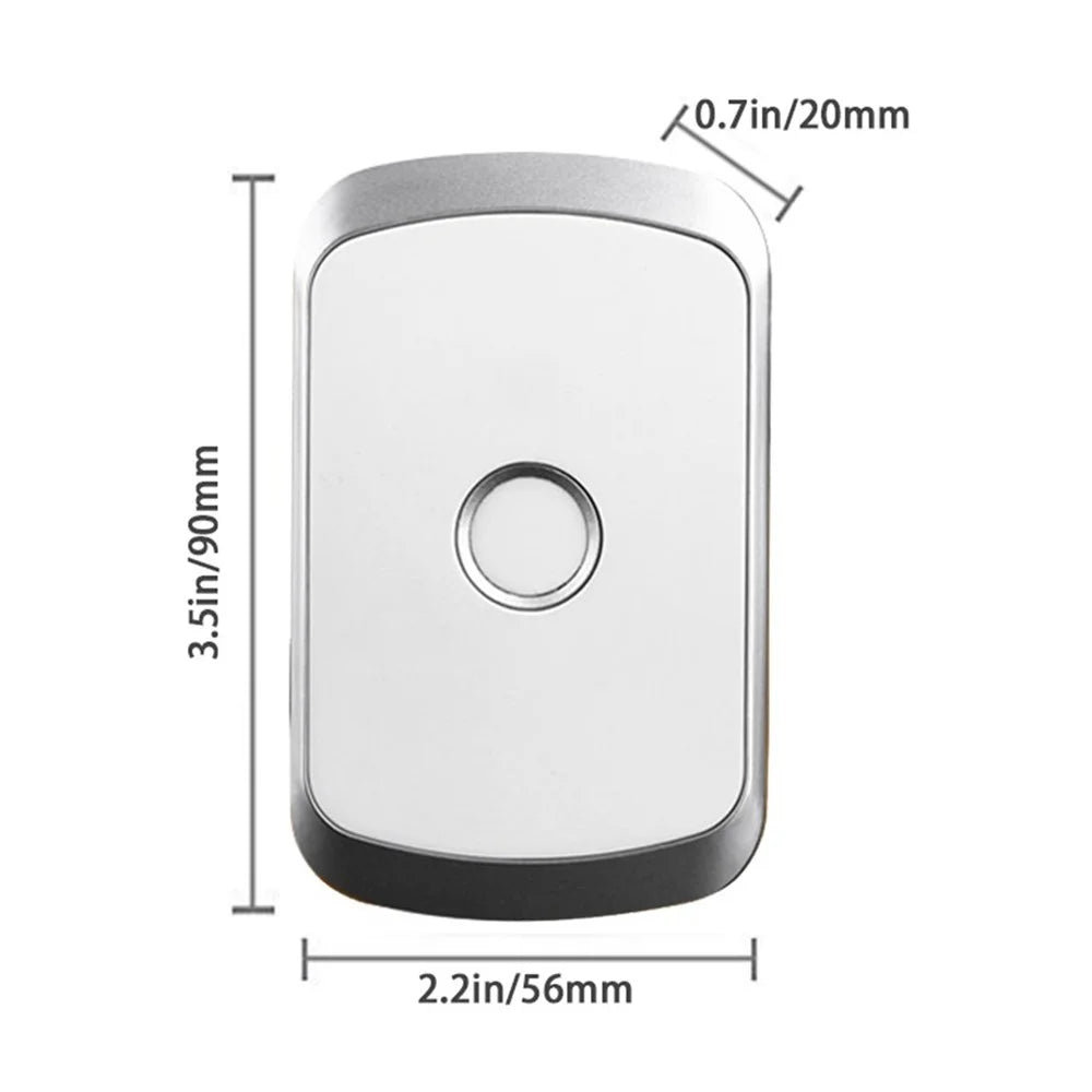 C20 Elderly Monitoring Alarm Home EU Plug Wireless Caregiver Pager Smart Call System Senior Personal Buzzer Alarm 1 Call Button and 2 Receivers - Silver - 6