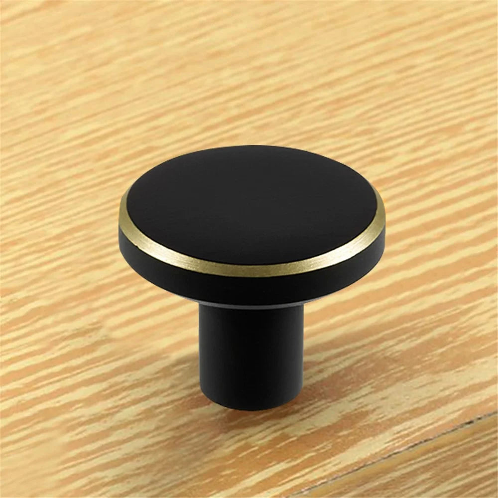 TA-00081 Small Round Brass Decorative Wall Hook Wall Mounted Hanger for Towel Coat Clothes - Gold/Black - 2