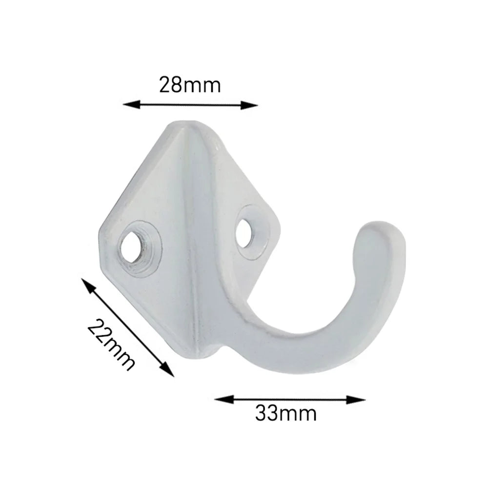 Vintage Hanger Zinc Alloy Door Hook Bedroom Bathroom Wall Hook Rack for Clothes Coat Hat Bag Towel - White - 3
