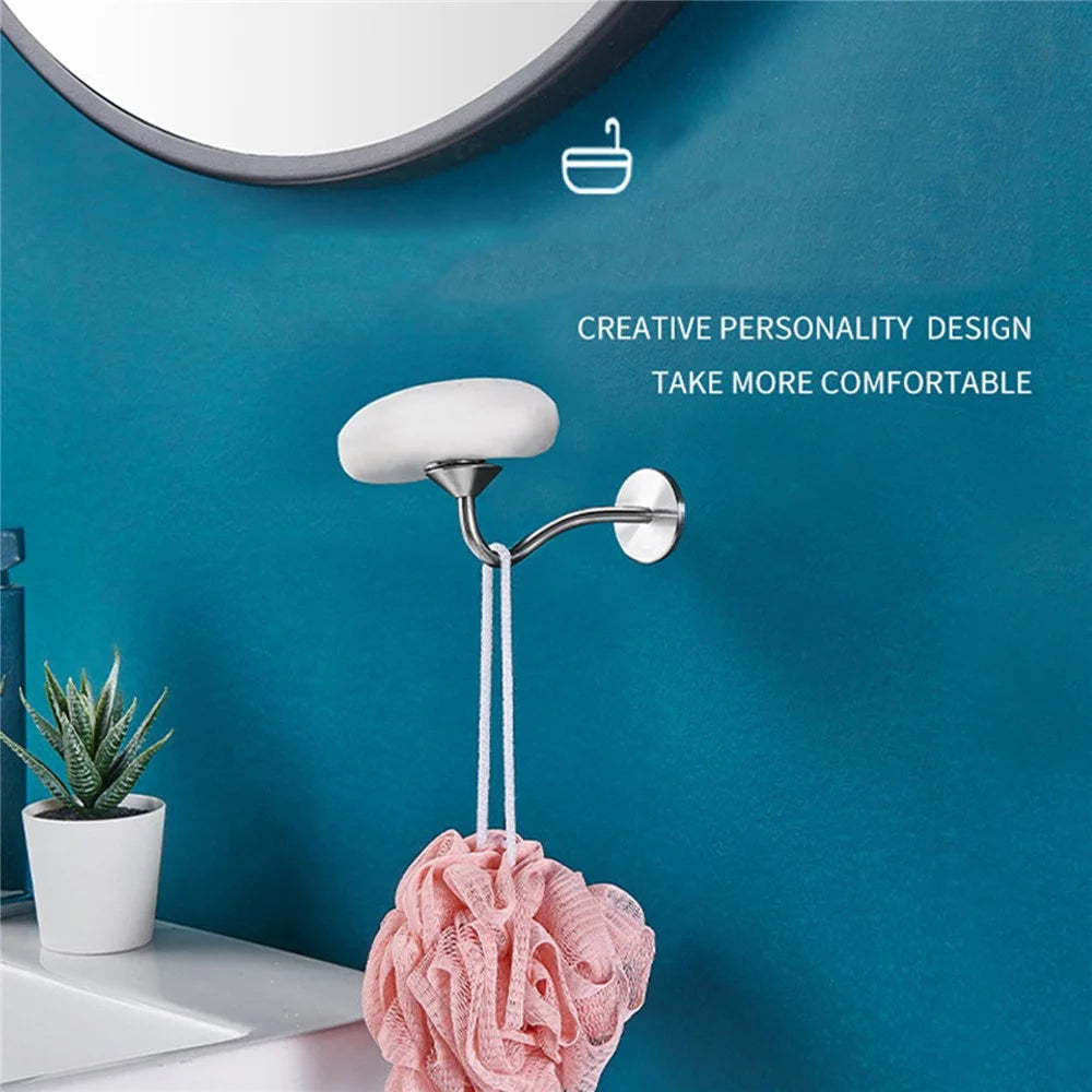 Punch-free Bathroom Wall-Mounted Soap Rack Stainless Steel Magnetic Soap Holder - Adhesive Tape Type - 7