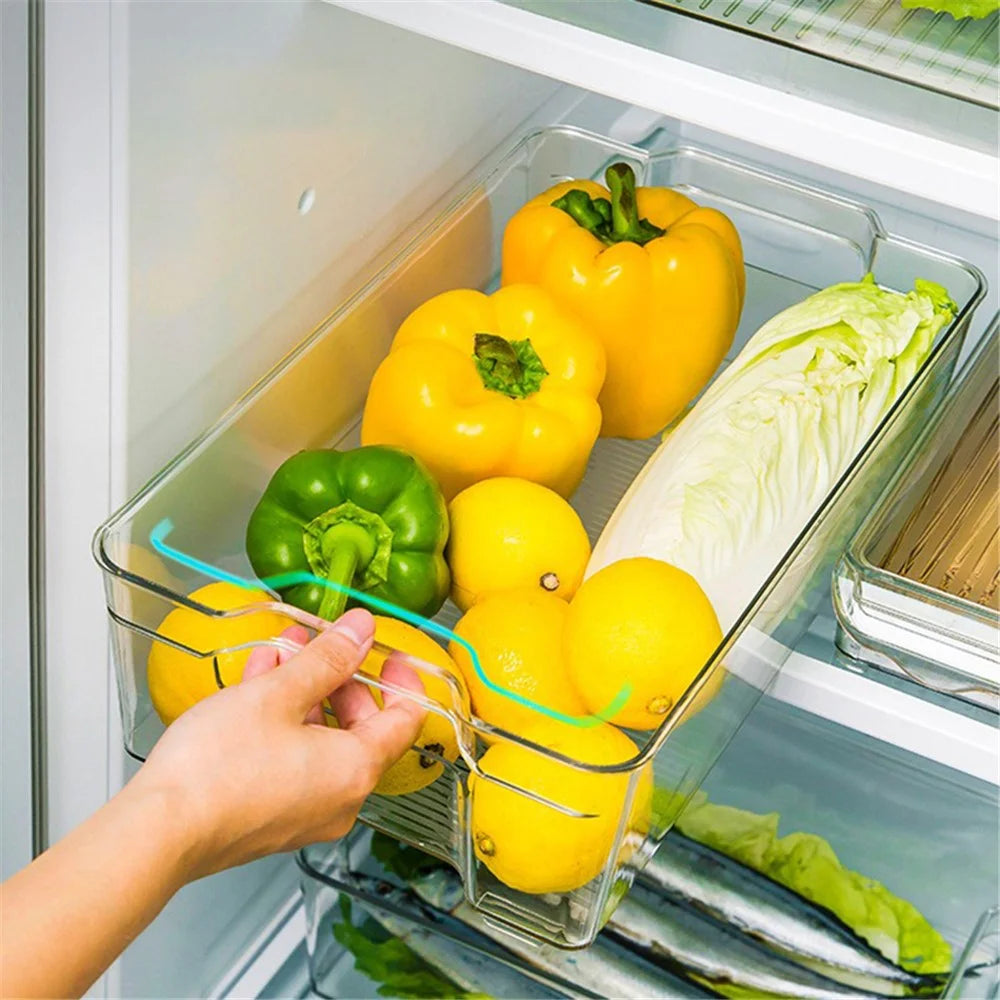 TY-0639 Kitchen Refrigerator Food Organizer Clear PET Storage Box, Size M (BPA Free, No FDA) - 2