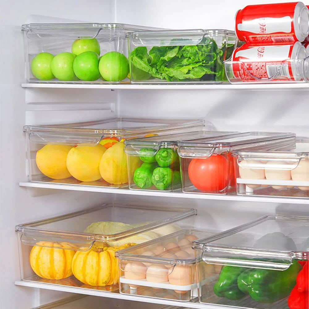 TY-9067 Airtight Fruit Storage Container for Fridge with Lids Refrigerator Organizer Box (BPA-Free, NO FDA) - 2