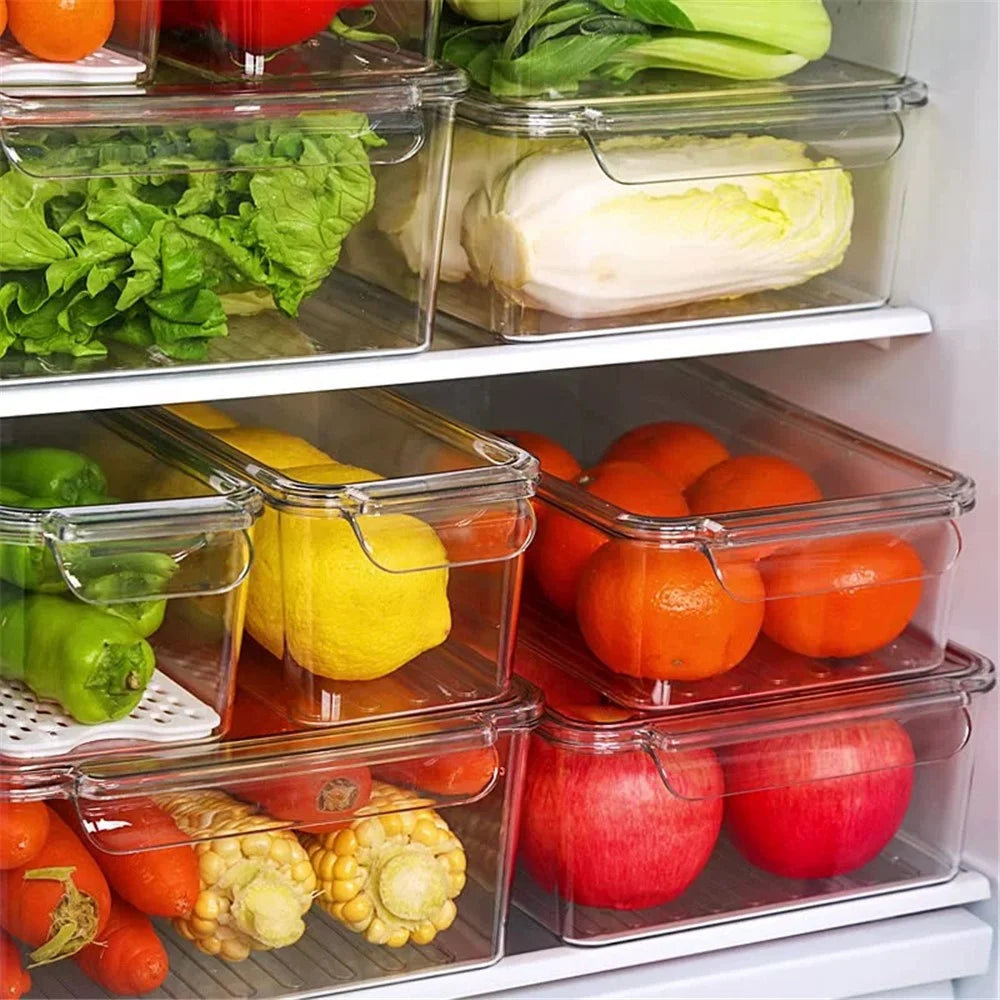 TY-9067 Airtight Fruit Storage Container for Fridge with Lids Refrigerator Organizer Box (BPA-Free, NO FDA) - 5