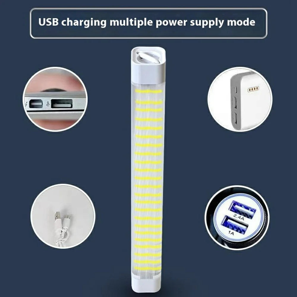 50W 65000K Waterproof LED Rechargeable Light Tube Magnetic Hanging Outdoor Emergency Lamp - 6