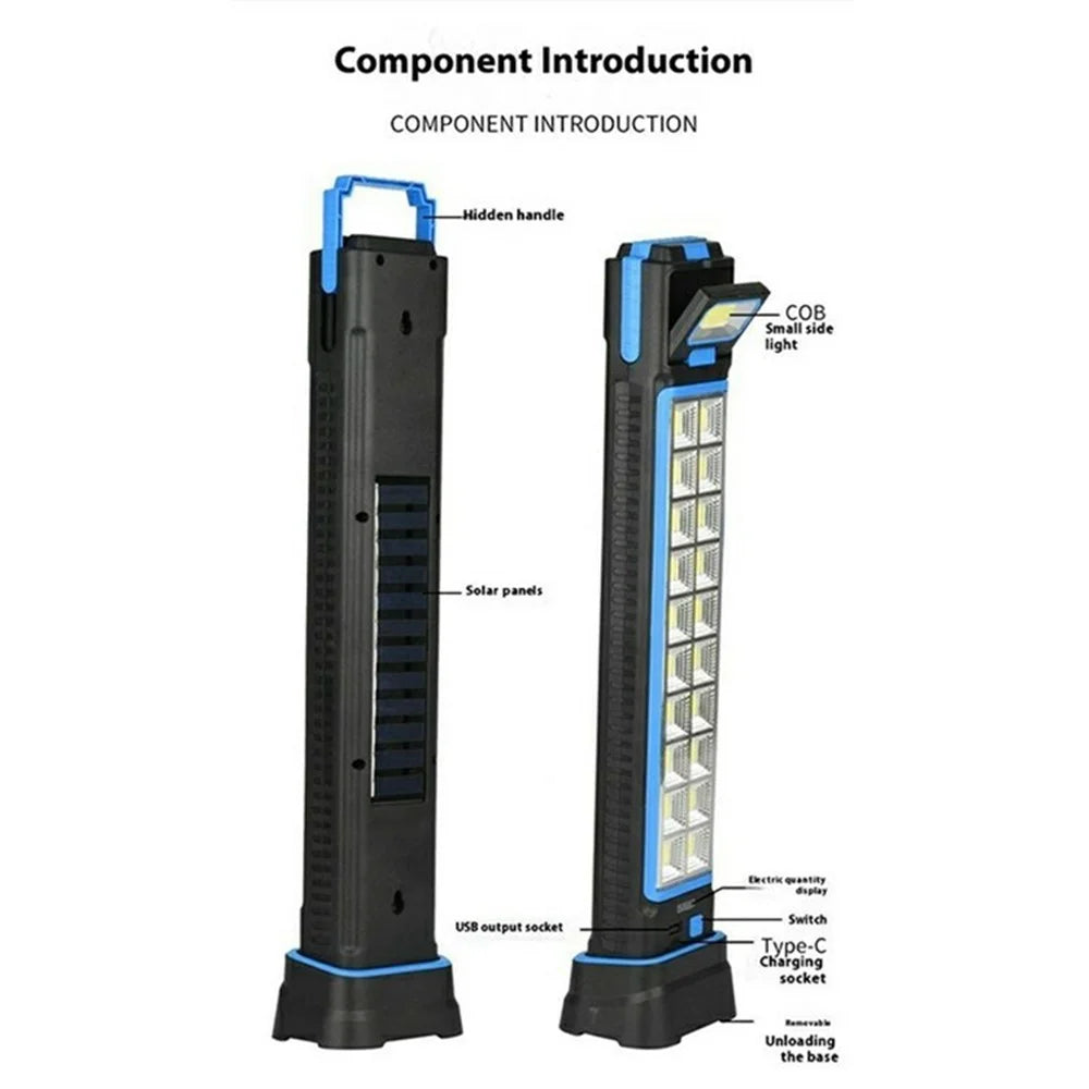 GZ02901 Solar Powered Multi-Function USB Work Light Portable Emergency Lamp Camping Light - 5