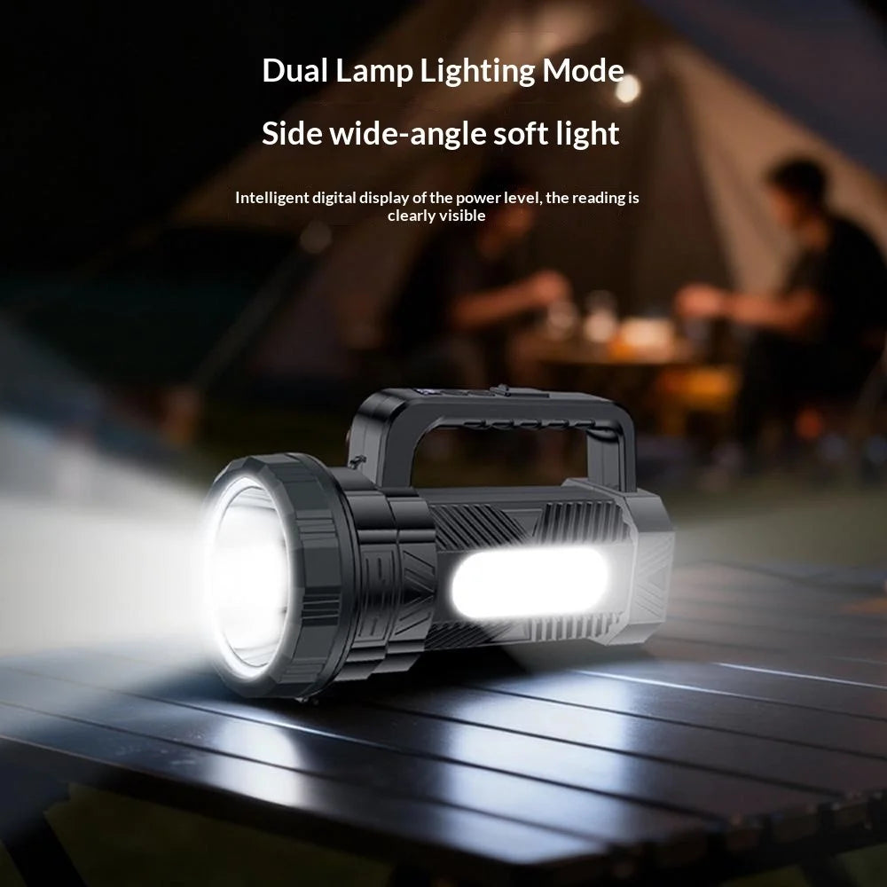 YESIDO TC12 Multifunctional Rechargeable Dual Lamp Lighting Flashlight 840LM High Power Flash Light for Outdoor Emergency - Black - 2